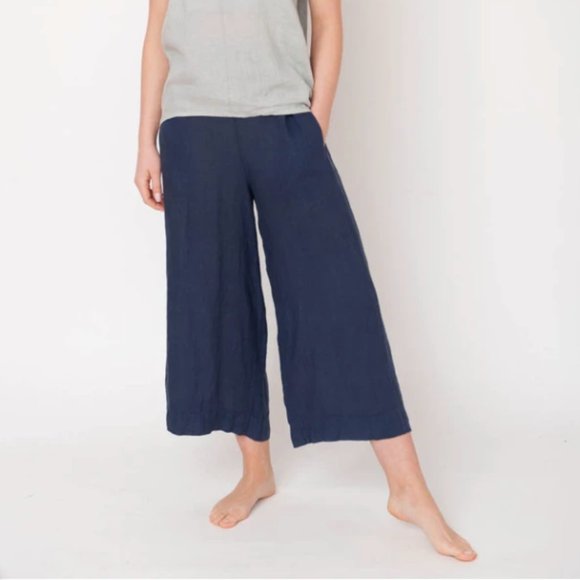 Babaton Pants - Linen wide leg crop pant